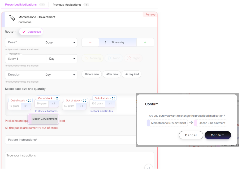 Instant substitute suggestions with ePractice Prescribing