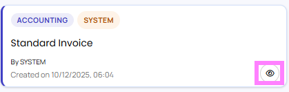 Amending system template
