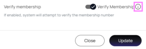 Info icon for Find Member