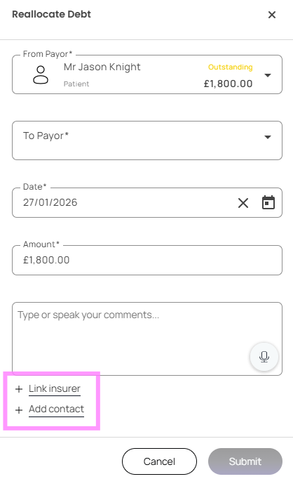 How to reallocate debt
