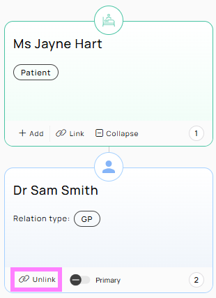 Unlink a contact